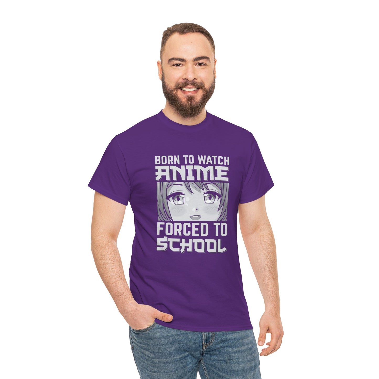 Born to Watch Anime Forced to School T-Shirt