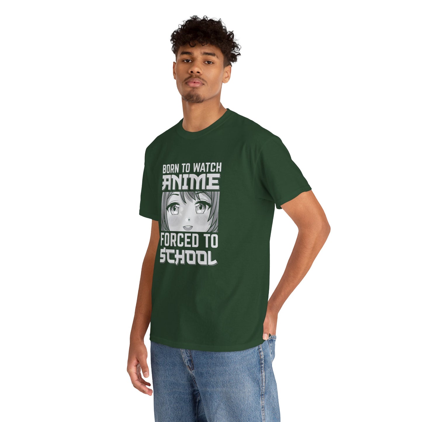 Born to Watch Anime Forced to School T-Shirt