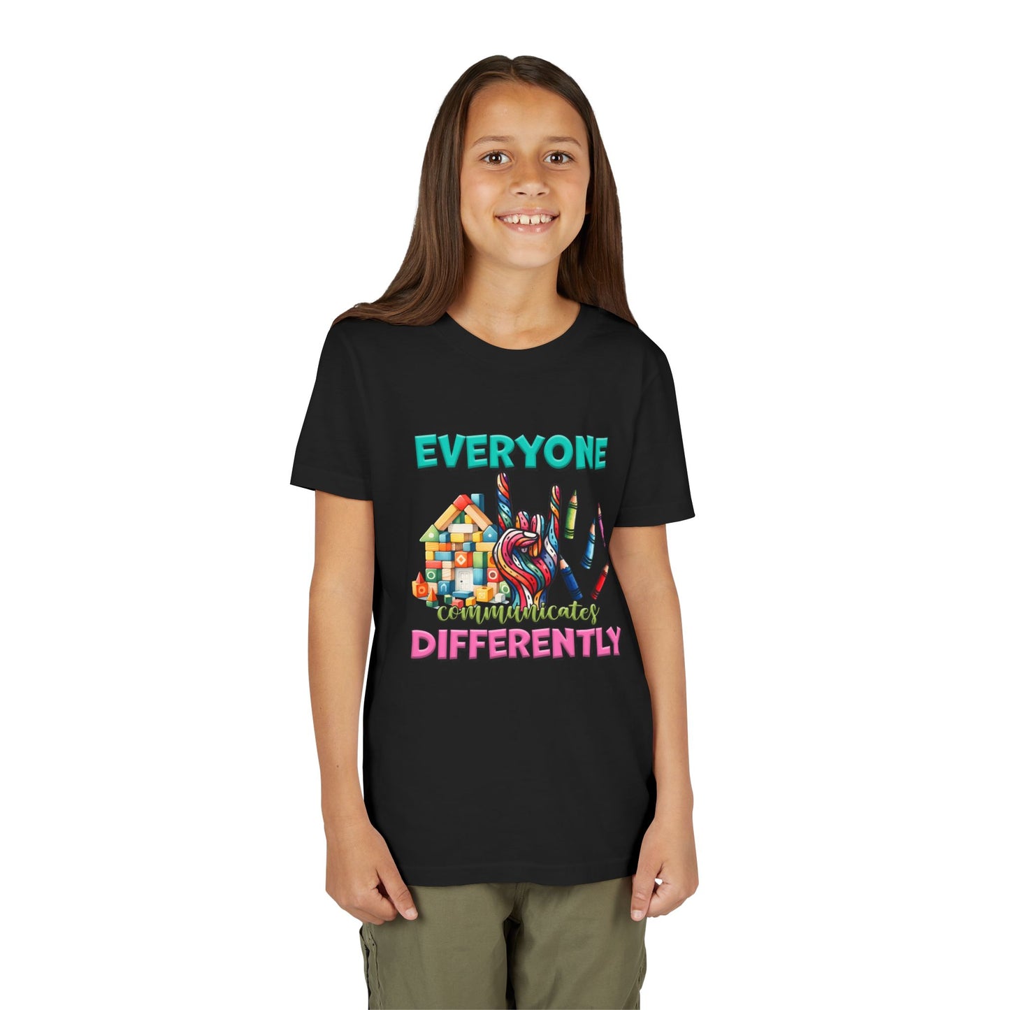 "Everyone Communicates Differently" Kids T-Shirt