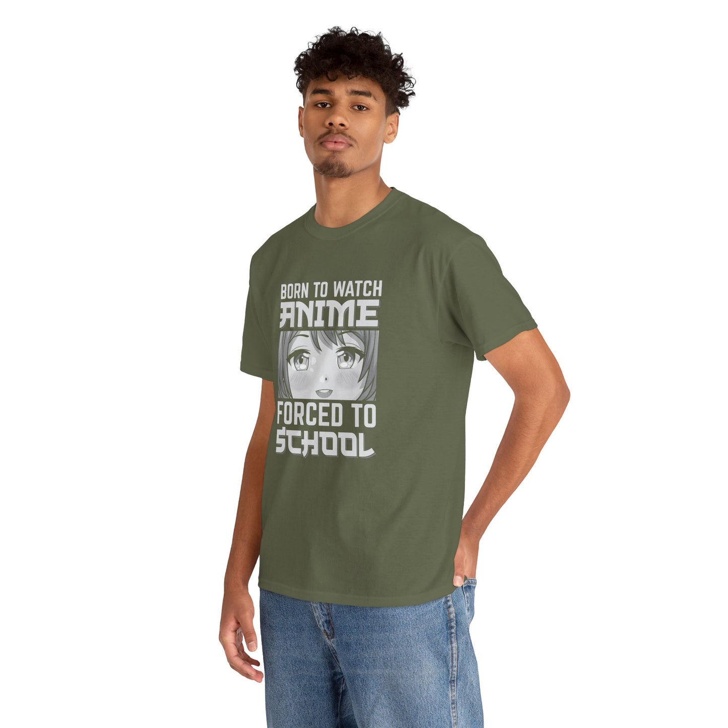 Born to Watch Anime Forced to School T-Shirt