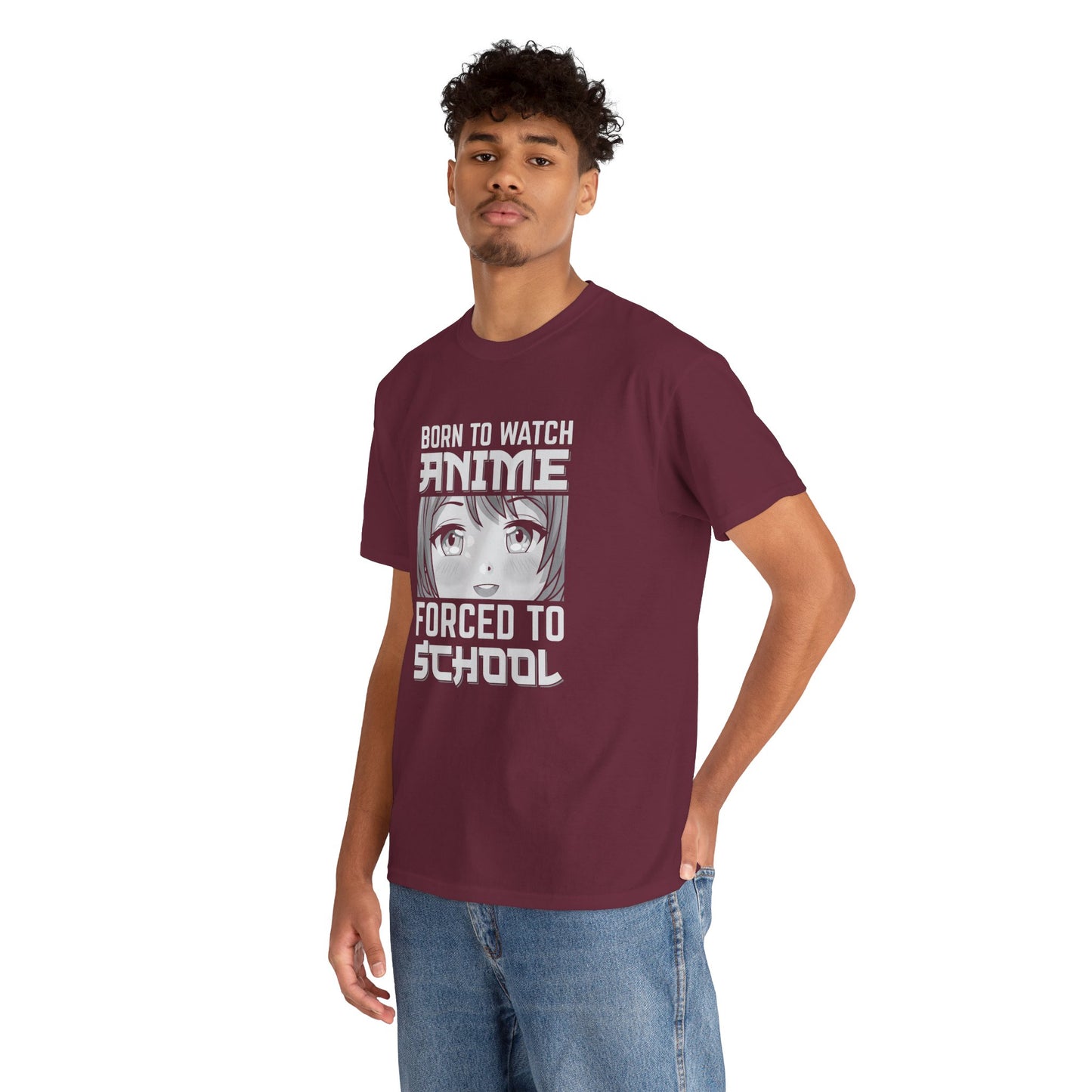 Born to Watch Anime Forced to School T-Shirt