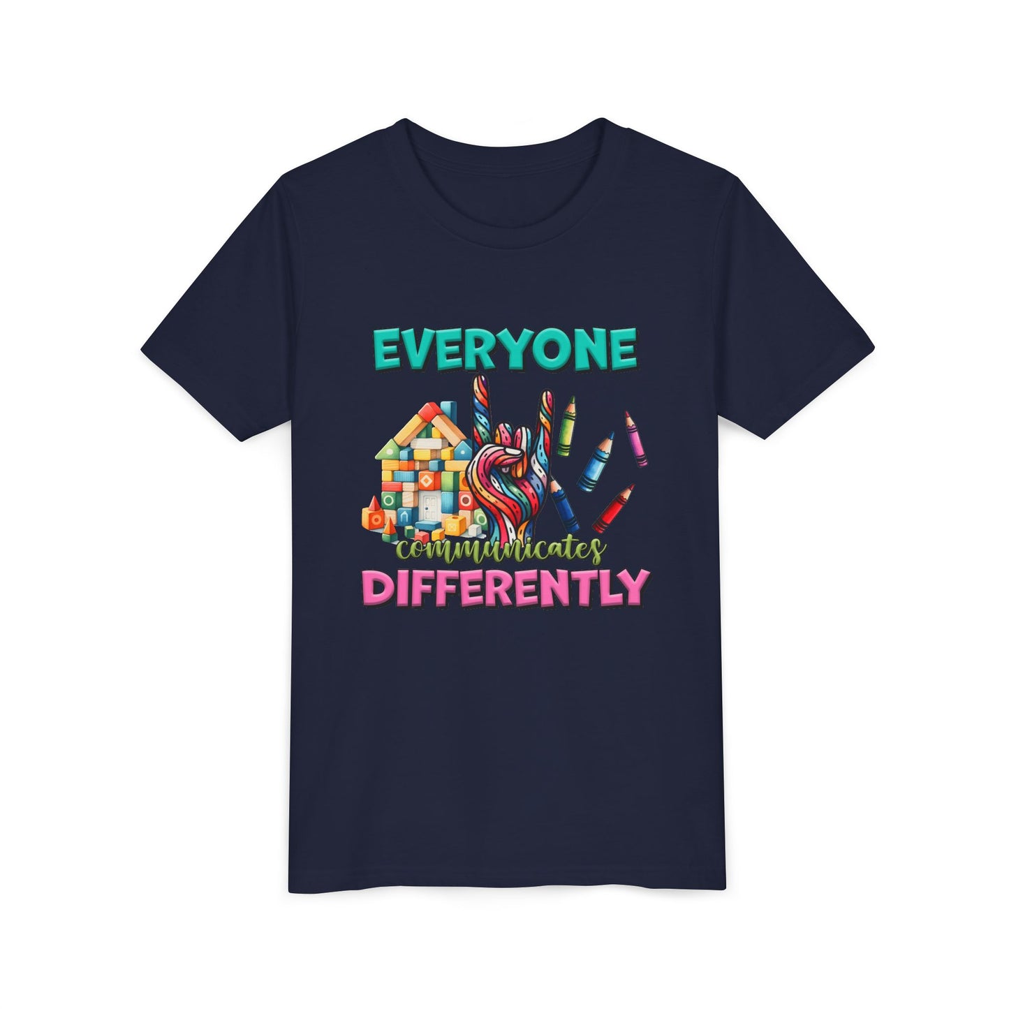 "Everyone Communicates Differently" Kids T-Shirt