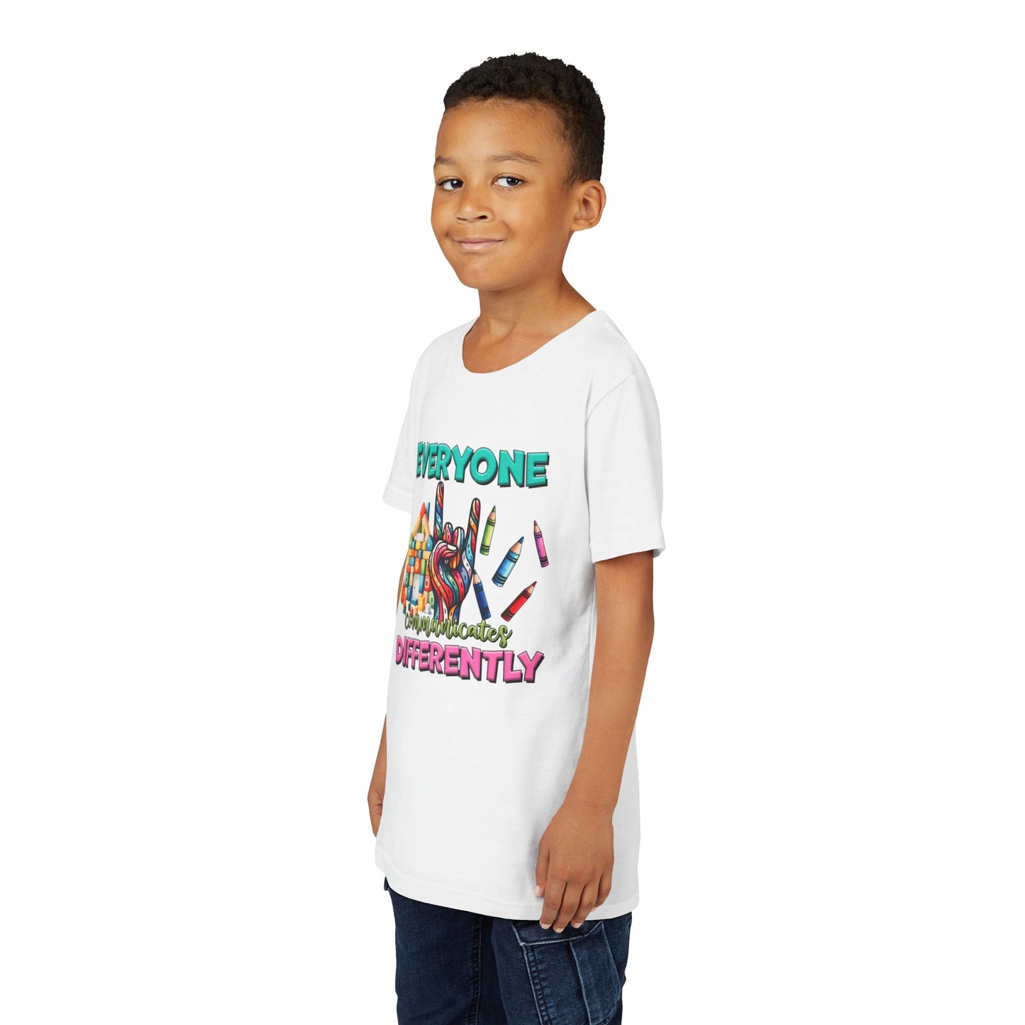 "Everyone Communicates Differently" Kids T-Shirt