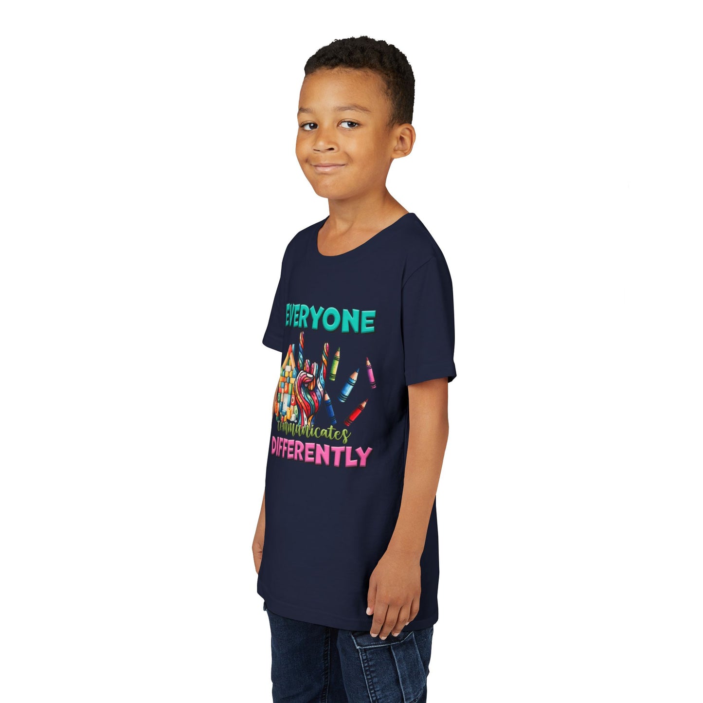 "Everyone Communicates Differently" Kids T-Shirt