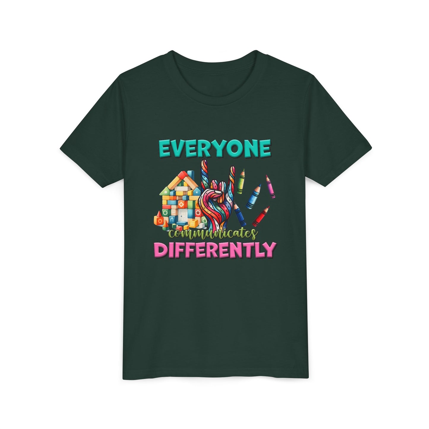 "Everyone Communicates Differently" Kids T-Shirt