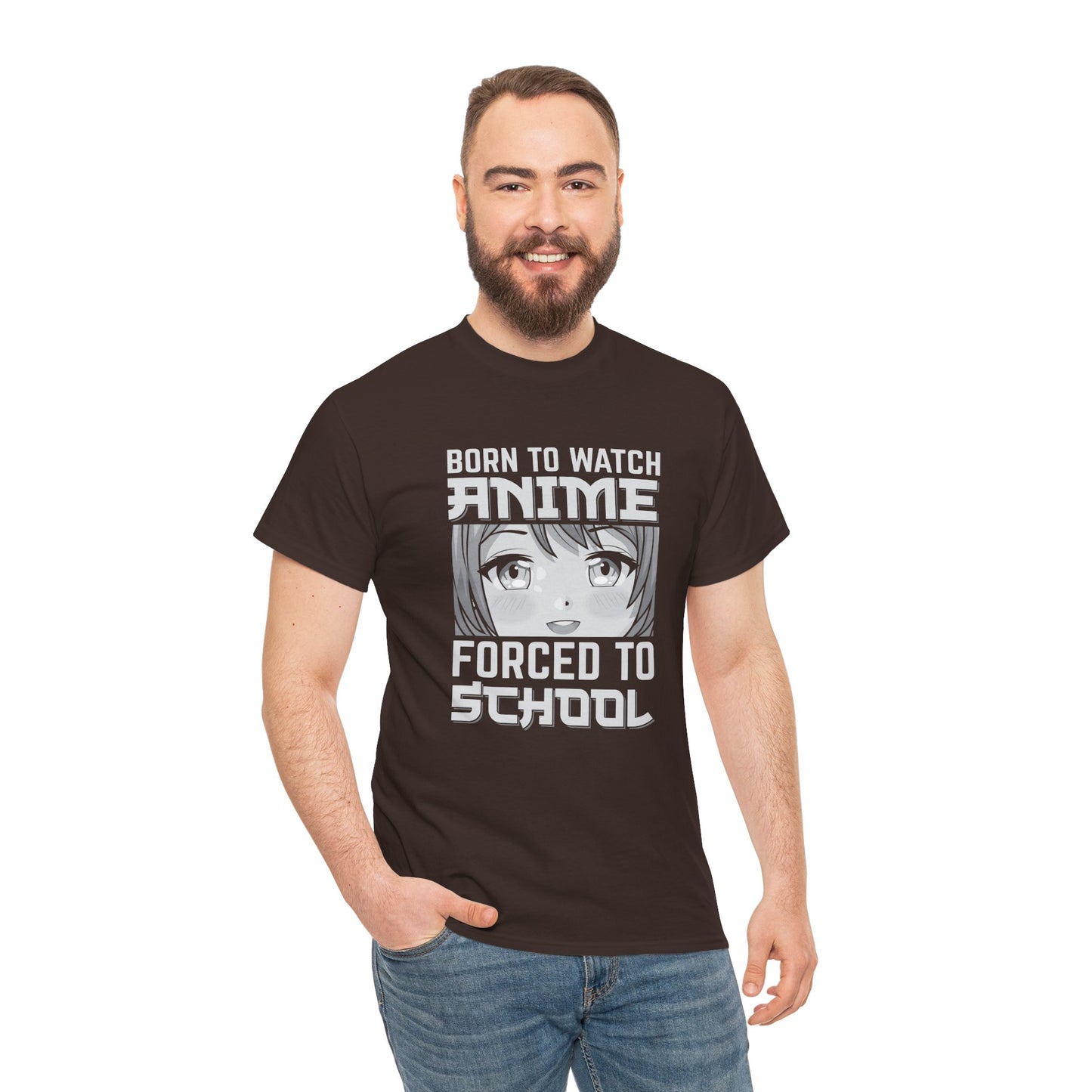 Born to Watch Anime Forced to School T-Shirt