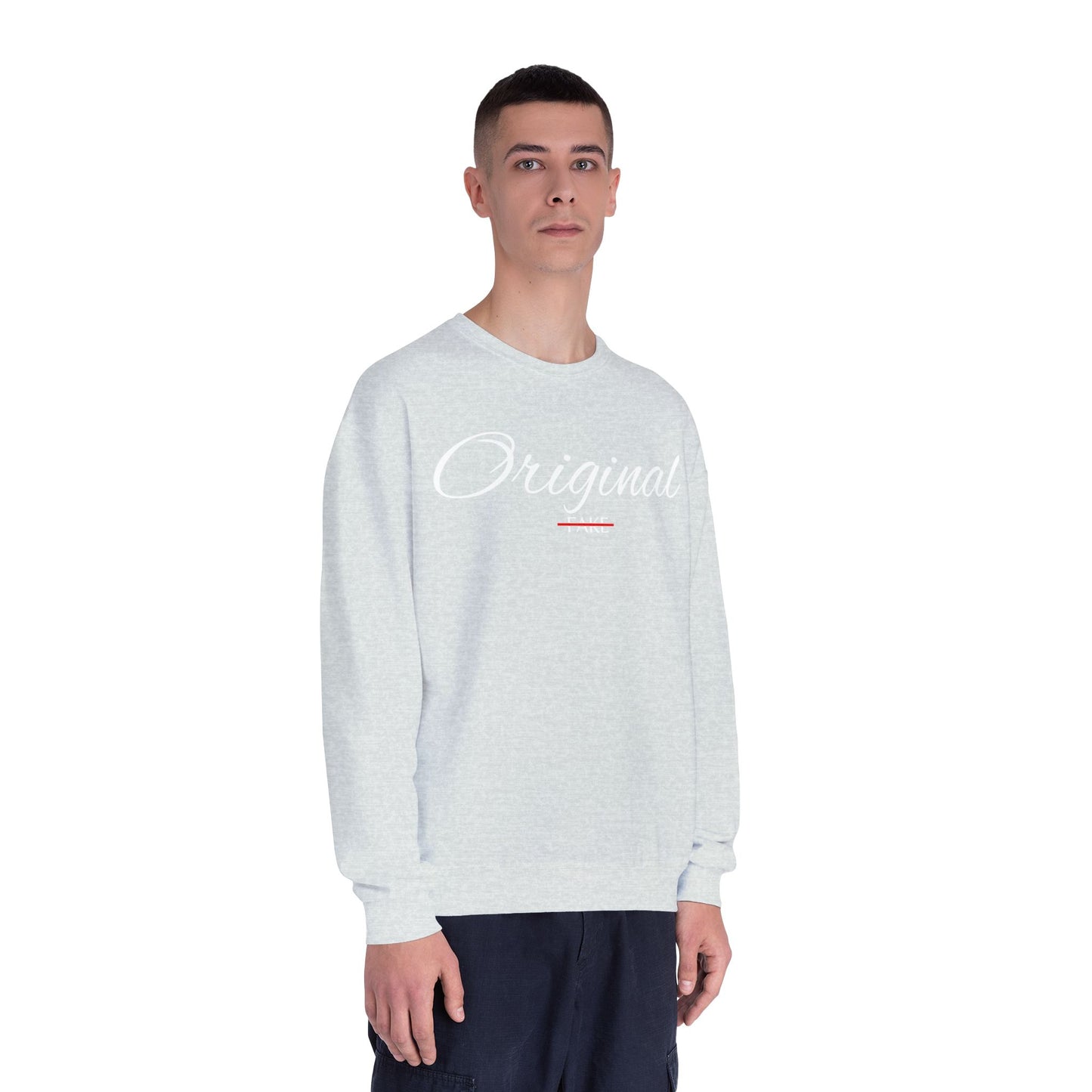 Original Fake Crewneck Sweatshirt — Retro Script Pullover