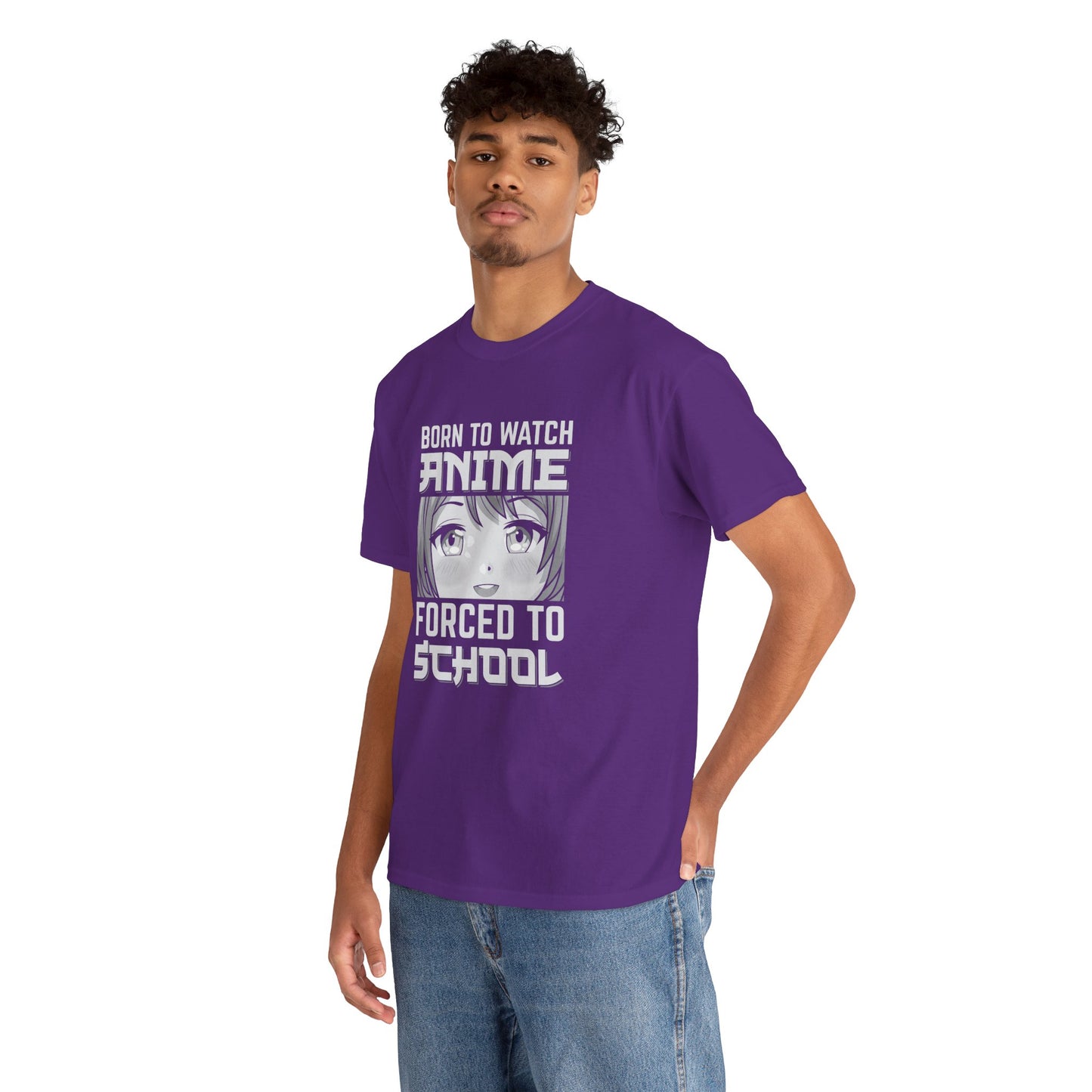 Born to Watch Anime Forced to School T-Shirt