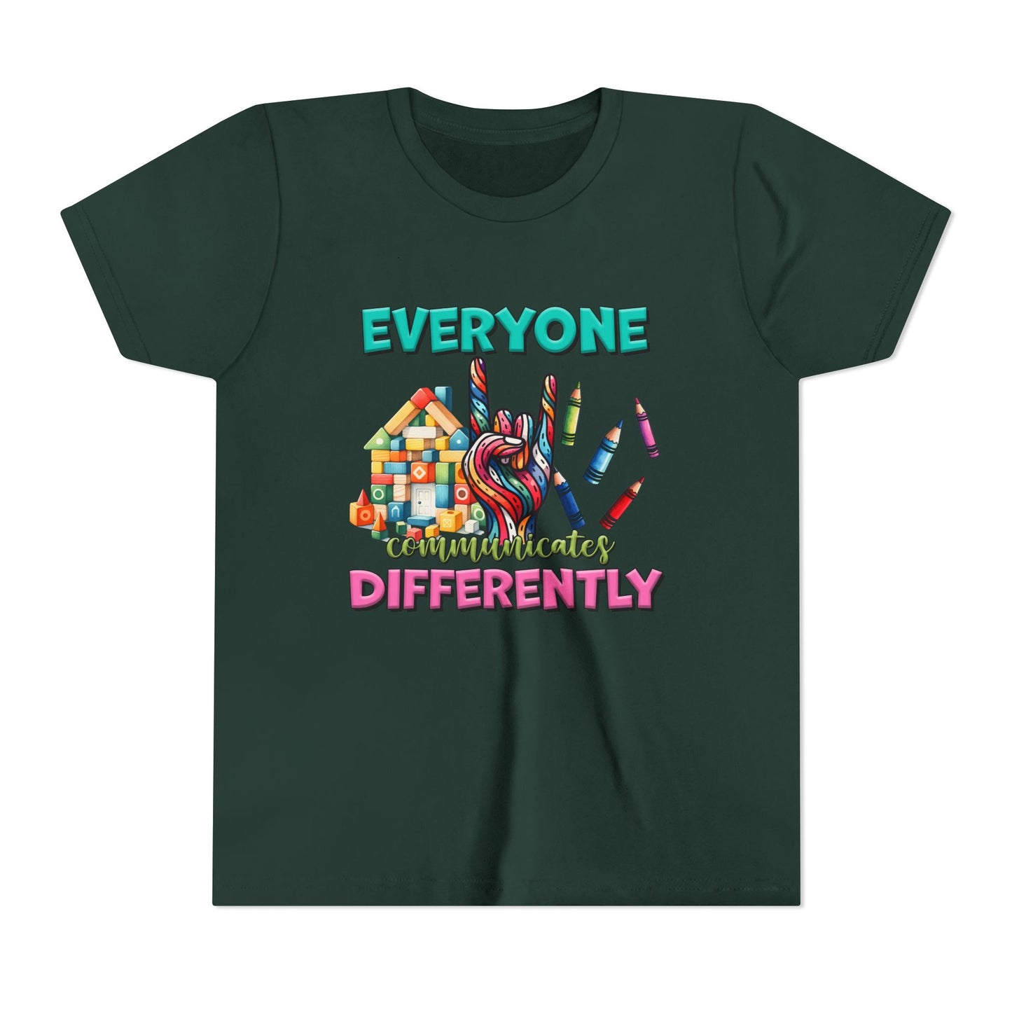 "Everyone Communicates Differently" Kids T-Shirt