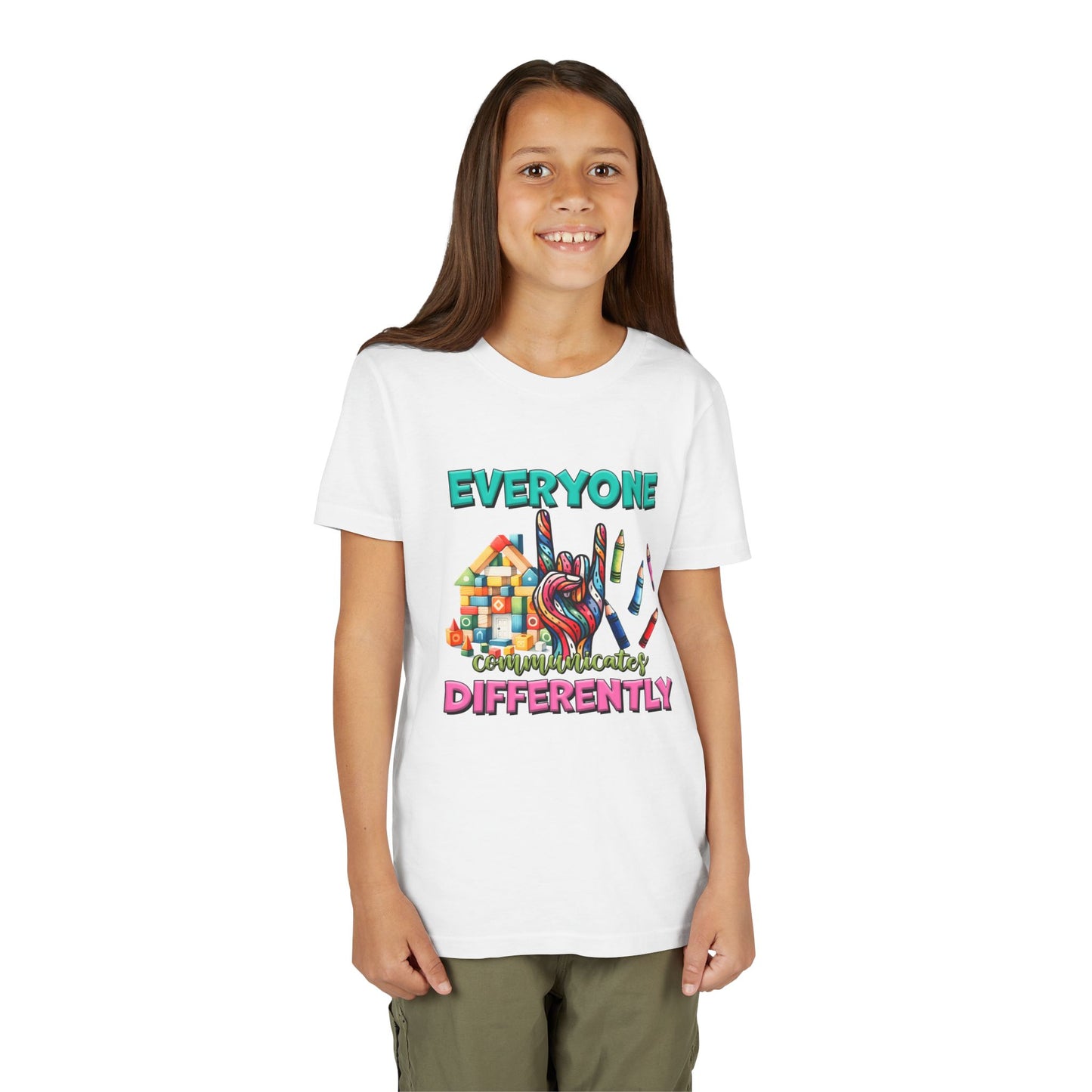 "Everyone Communicates Differently" Kids T-Shirt