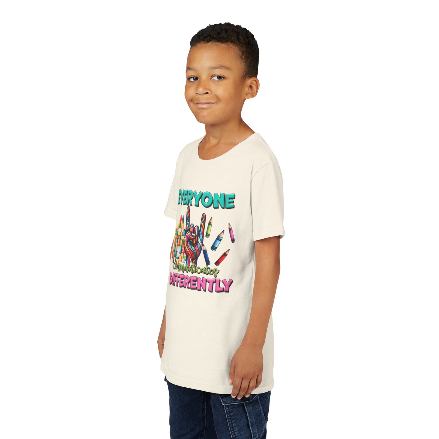 "Everyone Communicates Differently" Kids T-Shirt