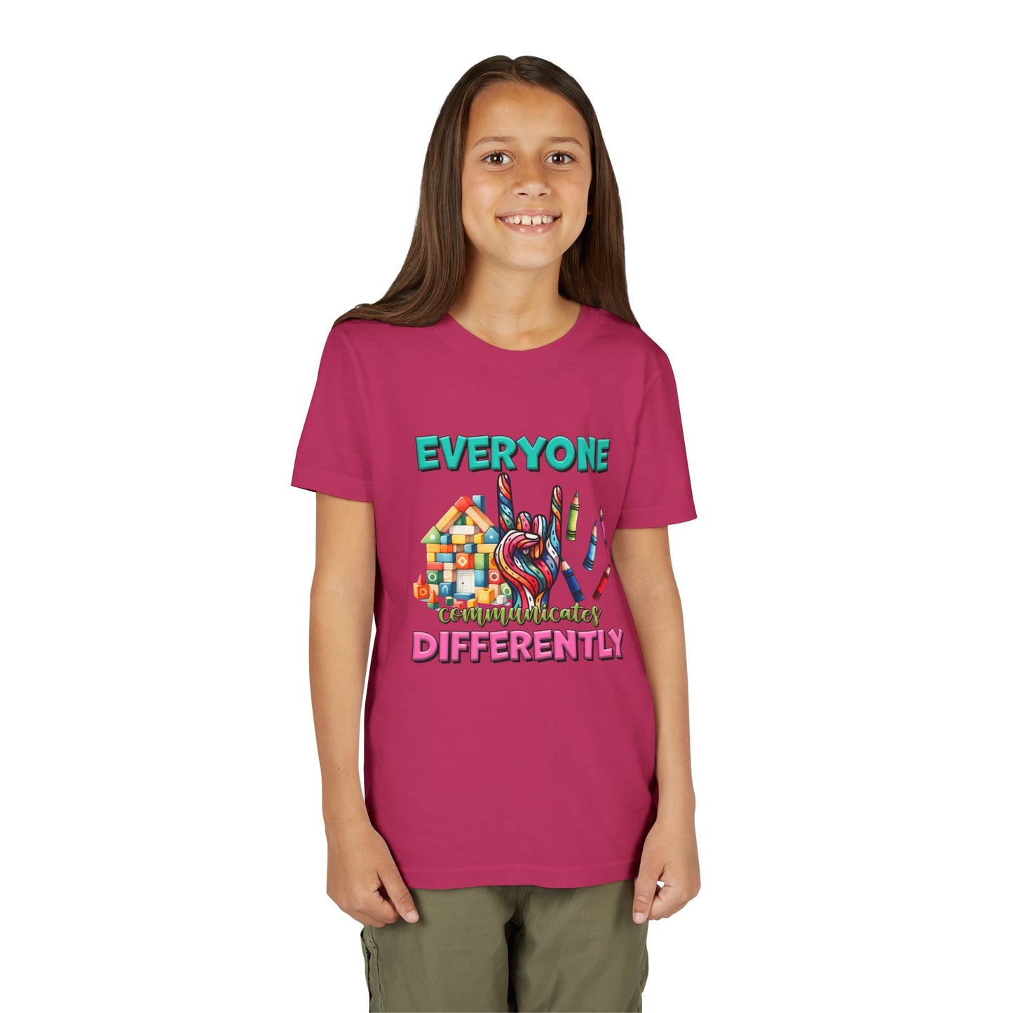 "Everyone Communicates Differently" Kids T-Shirt