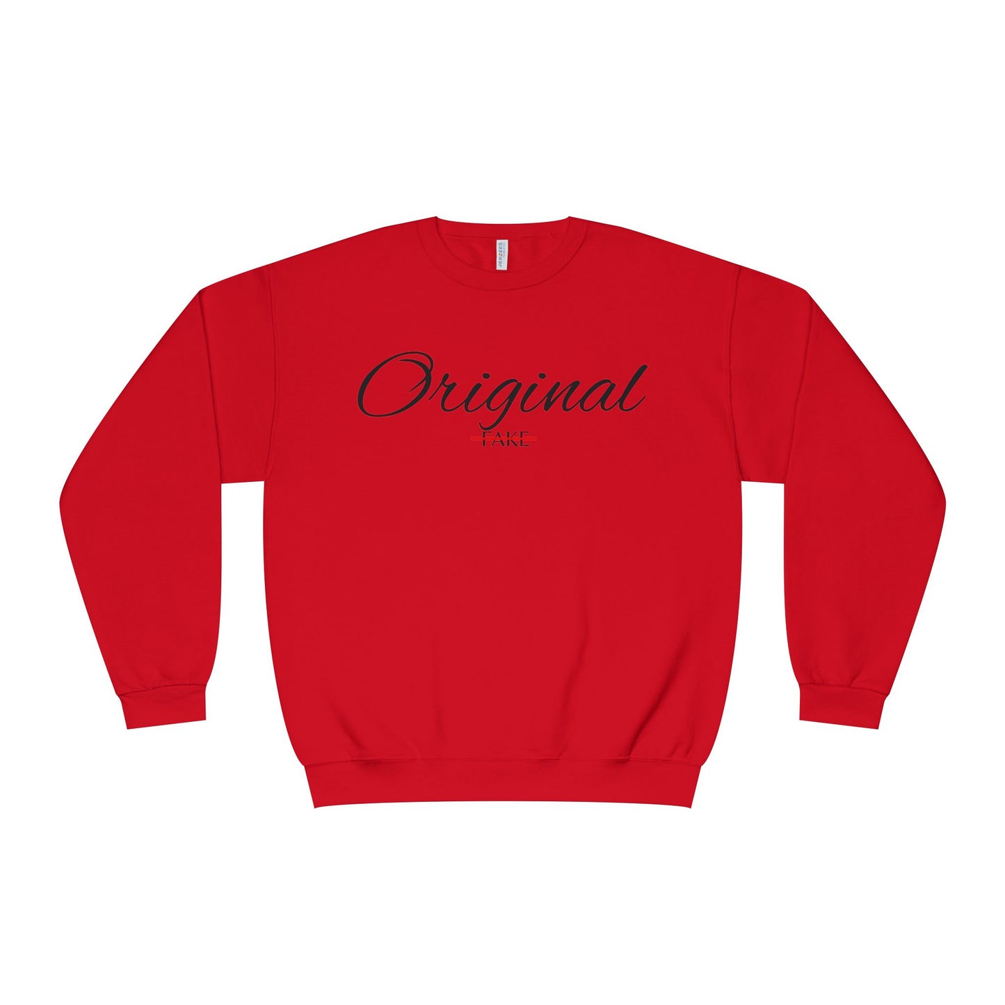 Original (Not Fake) Crewneck Sweatshirt – Minimal Script Graphic