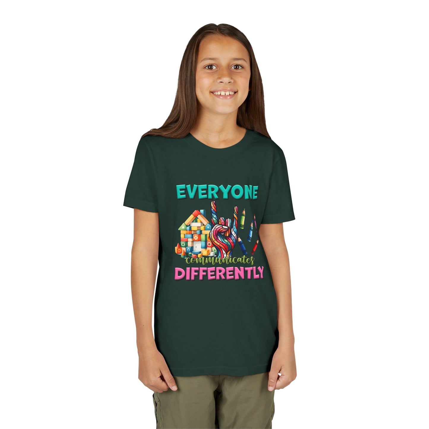 "Everyone Communicates Differently" Kids T-Shirt