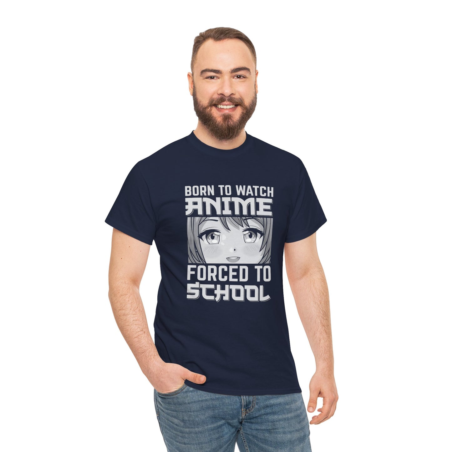 Born to Watch Anime Forced to School T-Shirt