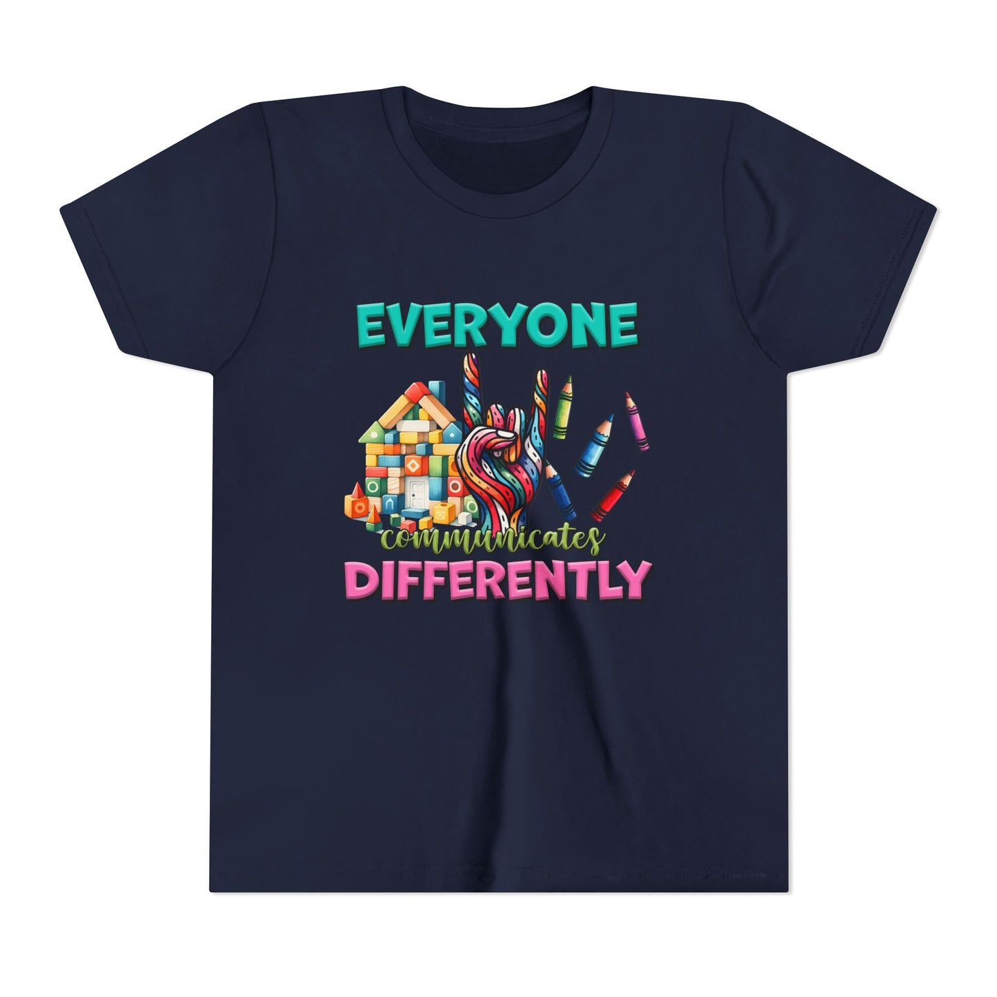 "Everyone Communicates Differently" Kids T-Shirt
