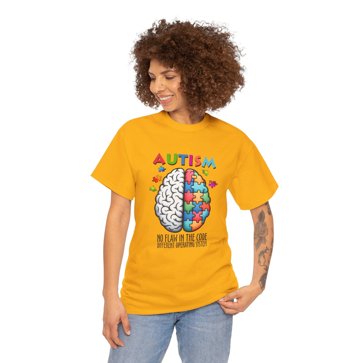 Autism Awareness Puzzle Brain T-Shirt
