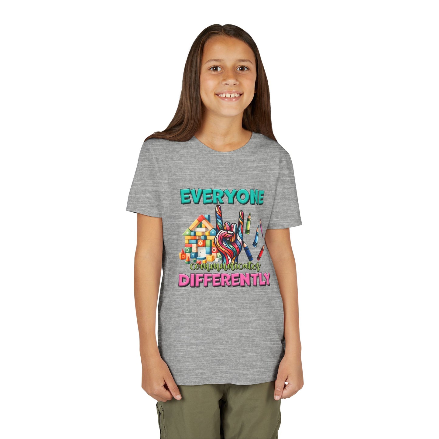 "Everyone Communicates Differently" Kids T-Shirt