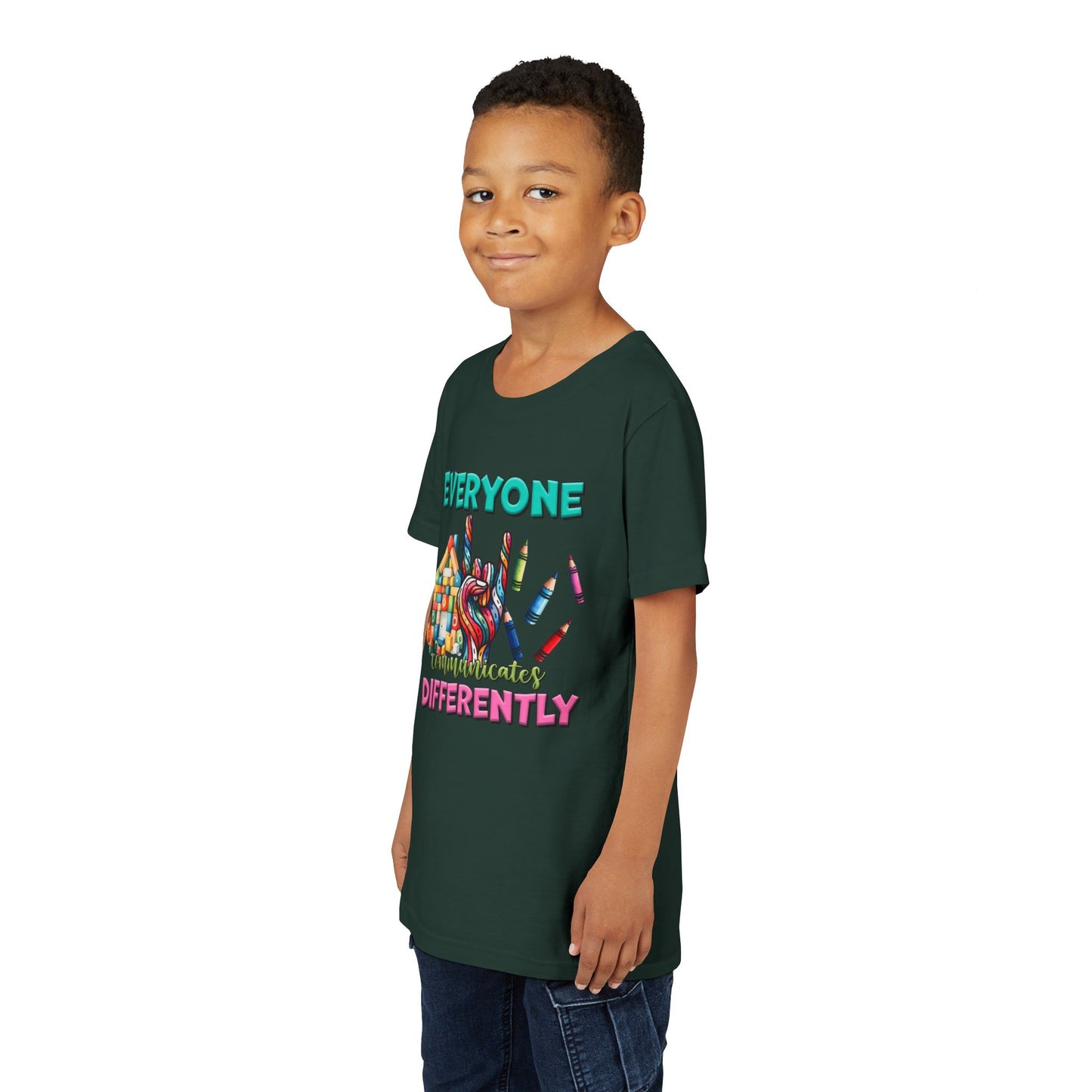 "Everyone Communicates Differently" Kids T-Shirt