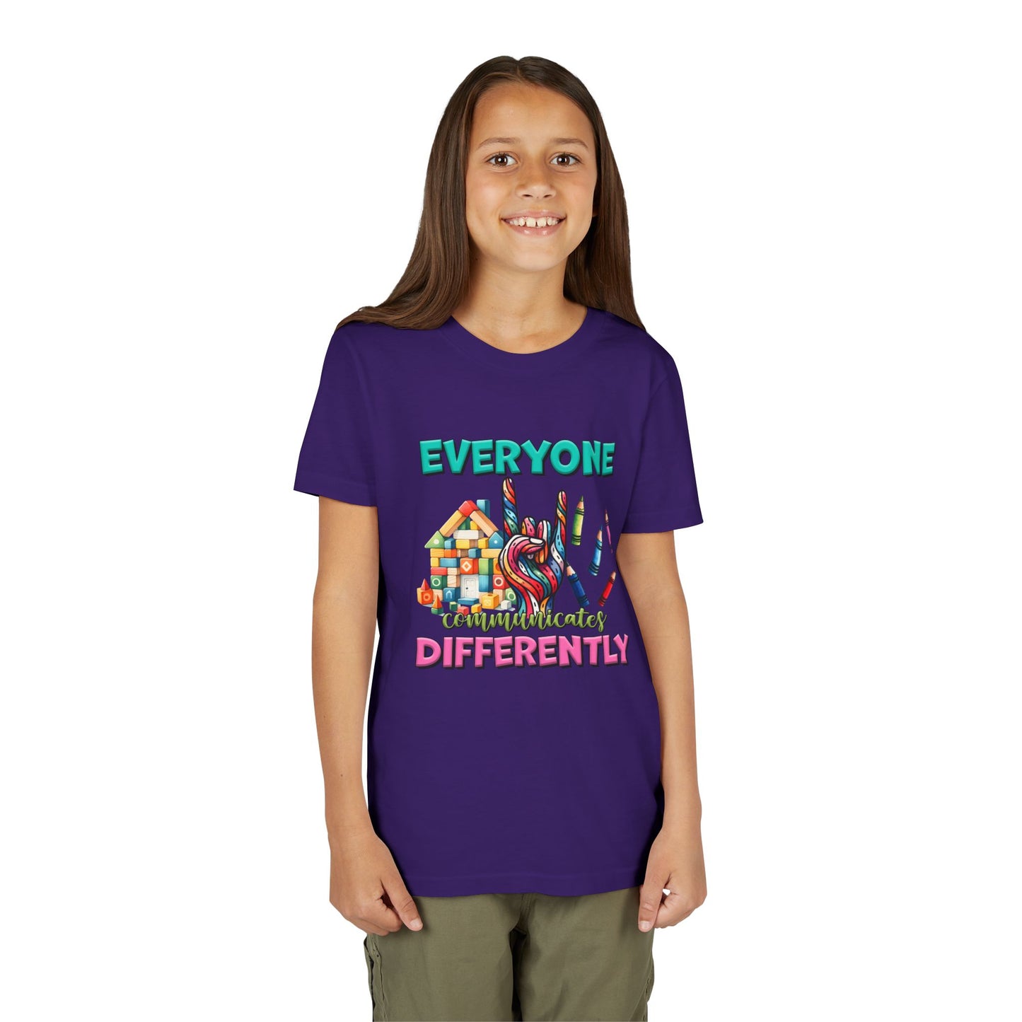 "Everyone Communicates Differently" Kids T-Shirt
