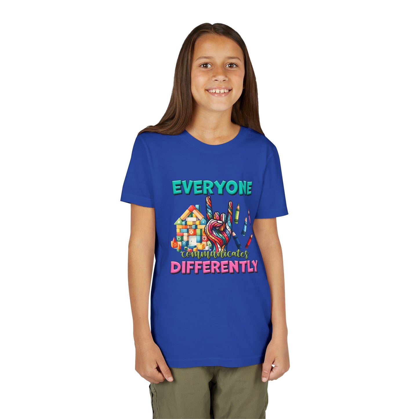 "Everyone Communicates Differently" Kids T-Shirt