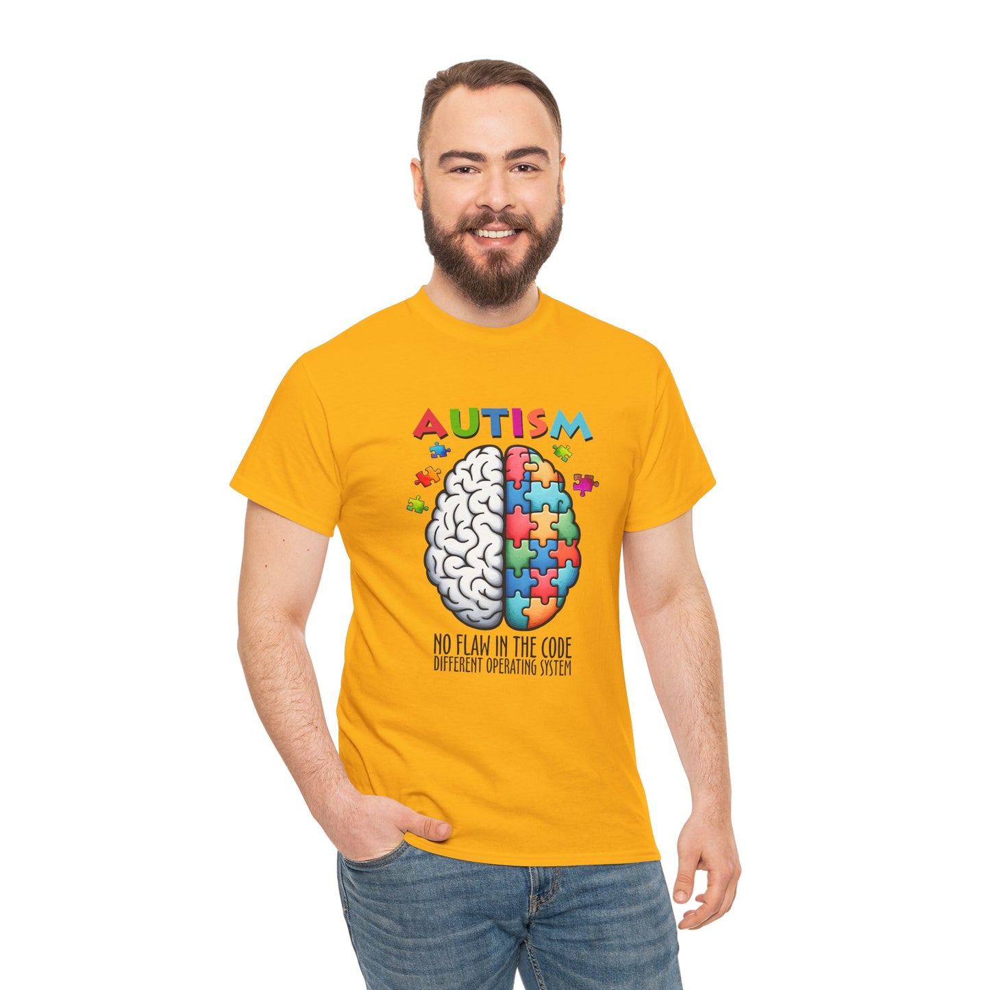 Autism Awareness Puzzle Brain T-Shirt