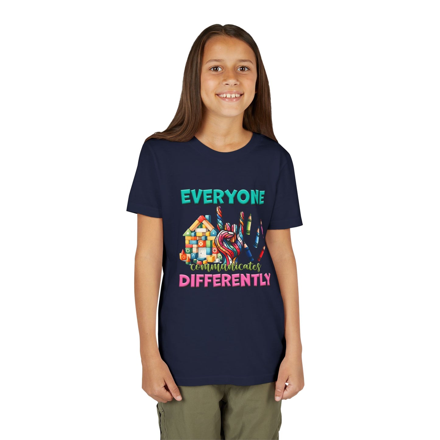 "Everyone Communicates Differently" Kids T-Shirt
