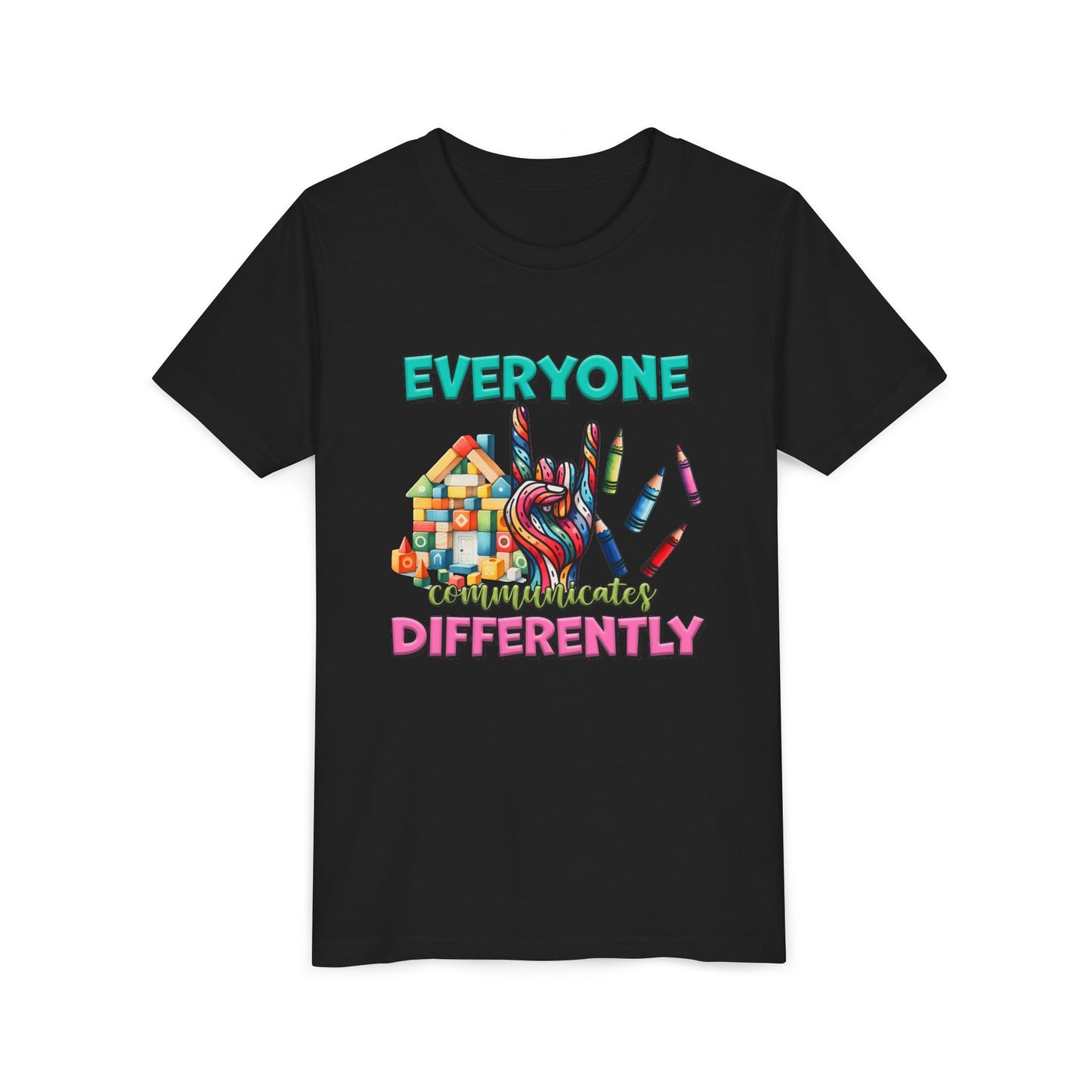 "Everyone Communicates Differently" Kids T-Shirt