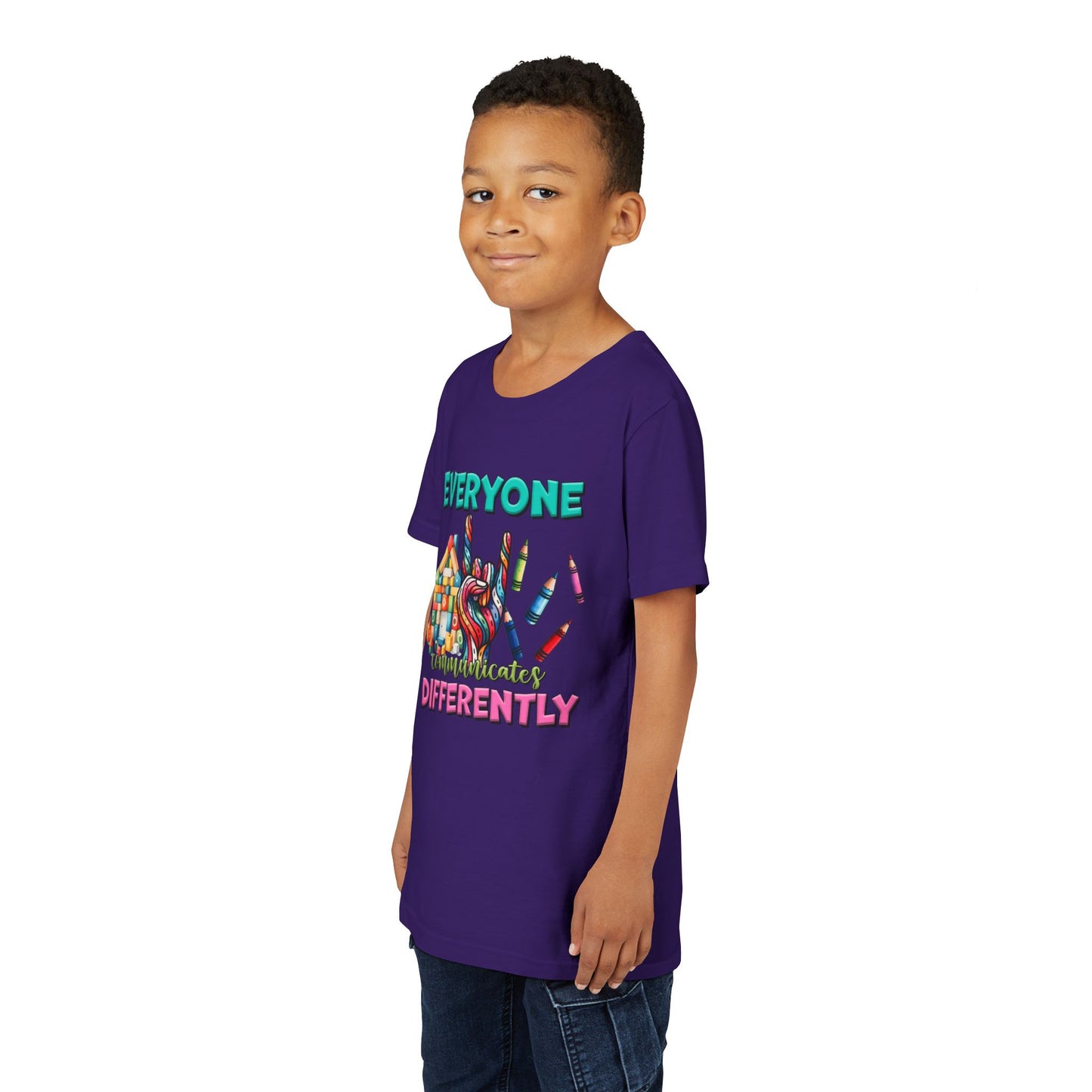 "Everyone Communicates Differently" Kids T-Shirt