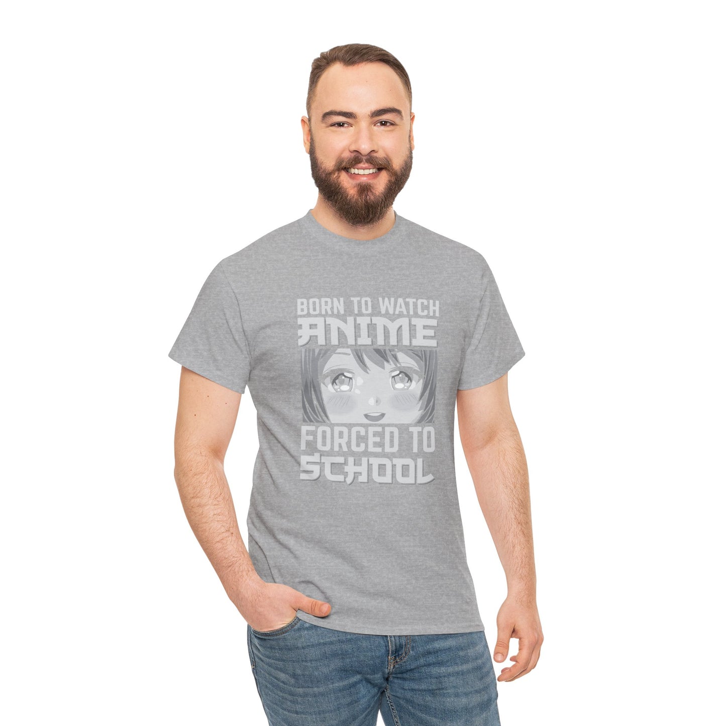 Born to Watch Anime Forced to School T-Shirt