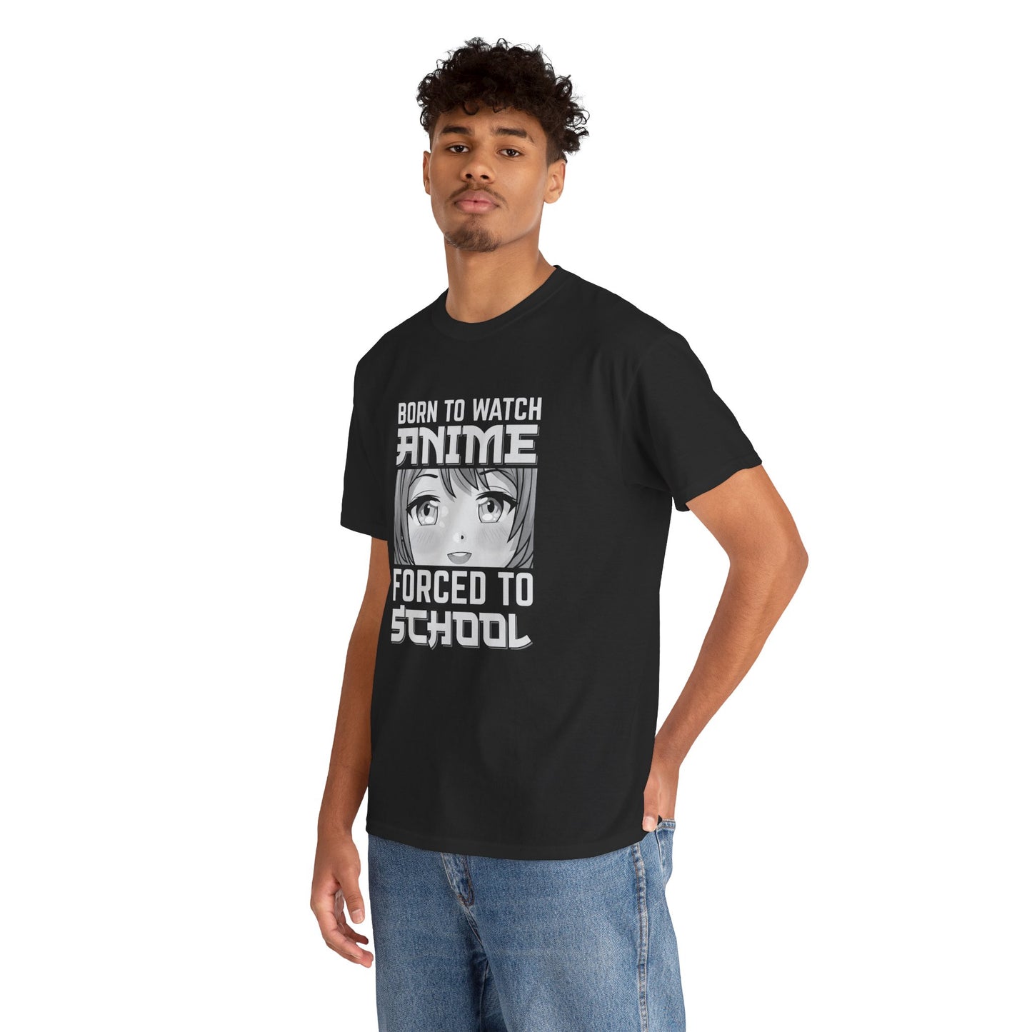 Born to Watch Anime Forced to School T-Shirt