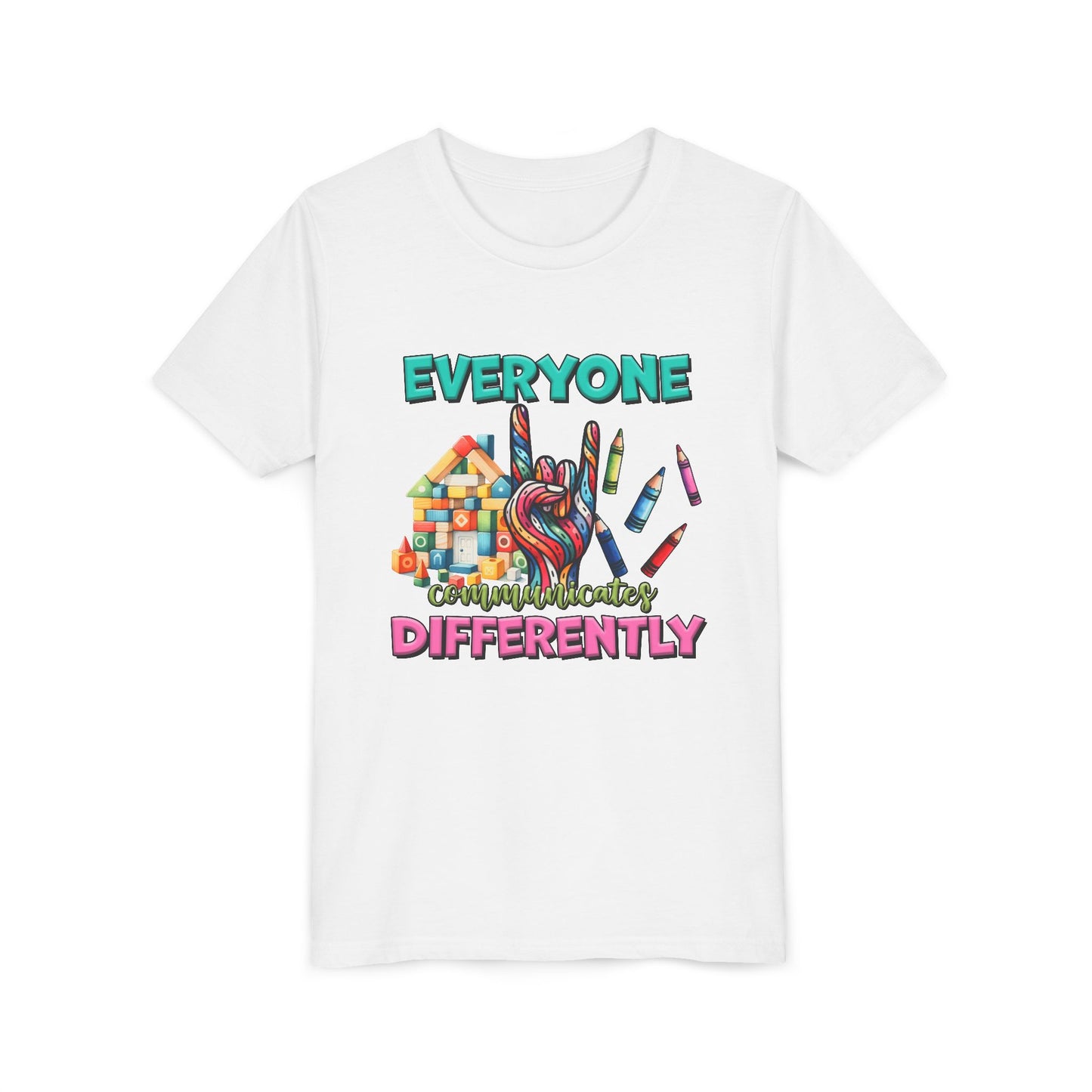 "Everyone Communicates Differently" Kids T-Shirt