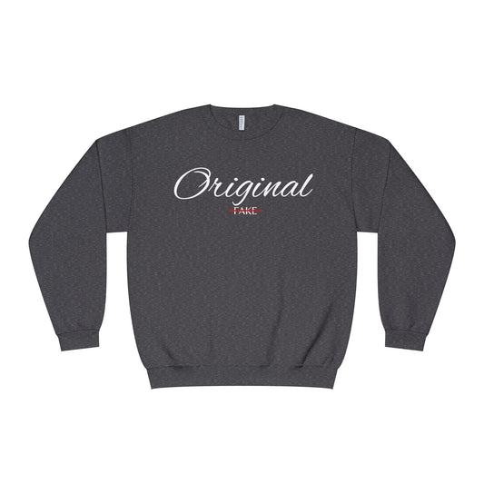 Original Fake Crewneck Sweatshirt — Retro Script Pullover
