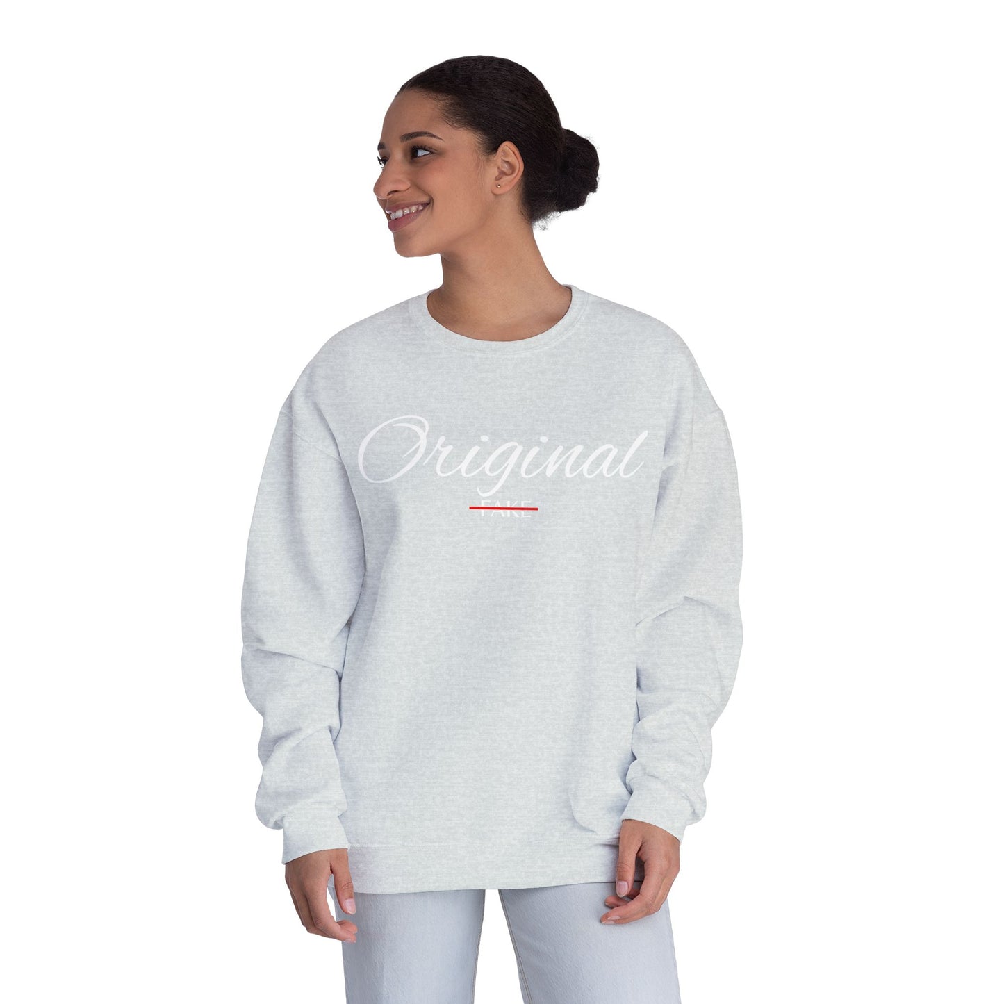 Original Fake Crewneck Sweatshirt — Retro Script Pullover
