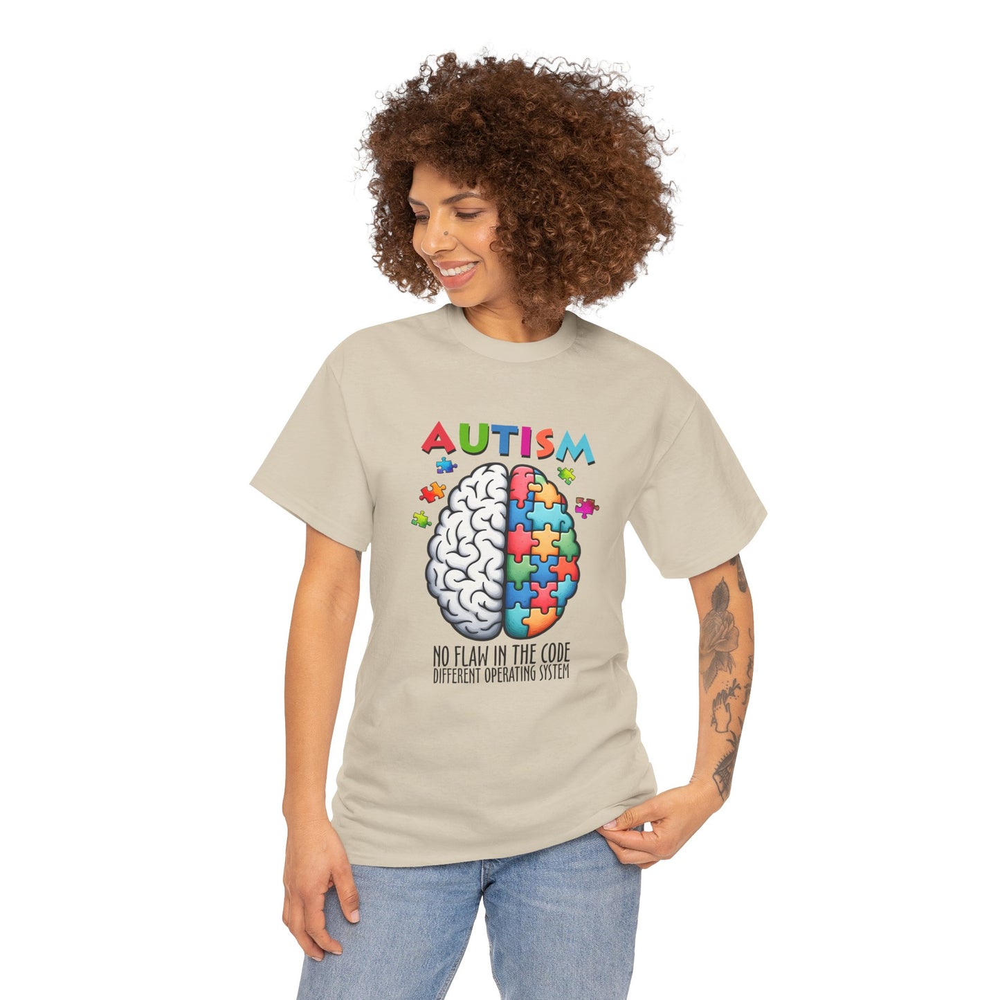 Autism Awareness Puzzle Brain T-Shirt