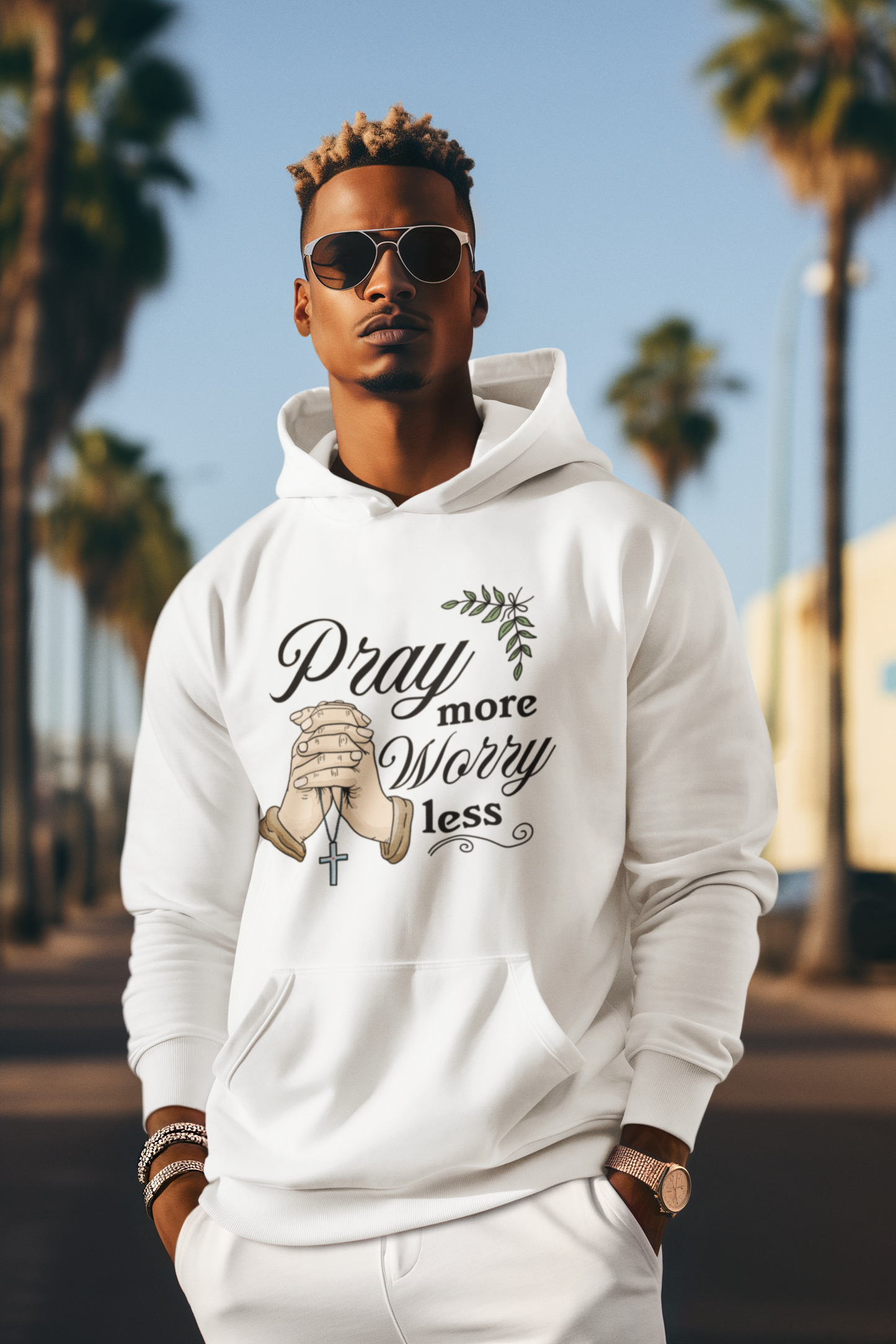 Prayer Hoodie - "Pray More Worry Less"
