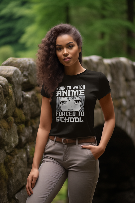 Born to Watch Anime Forced to School T-Shirt